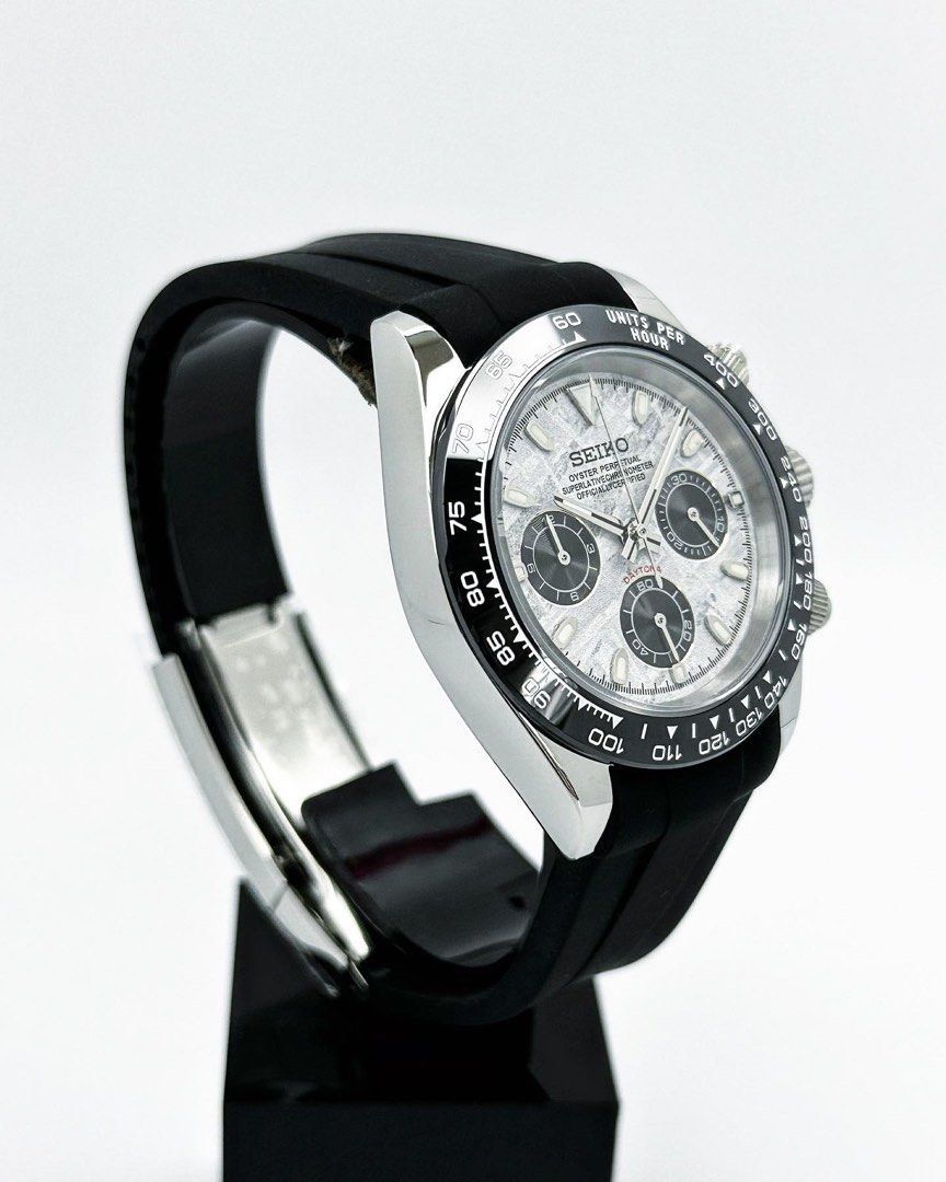 Chronograph Series - Black Rubber Black Texture Panda