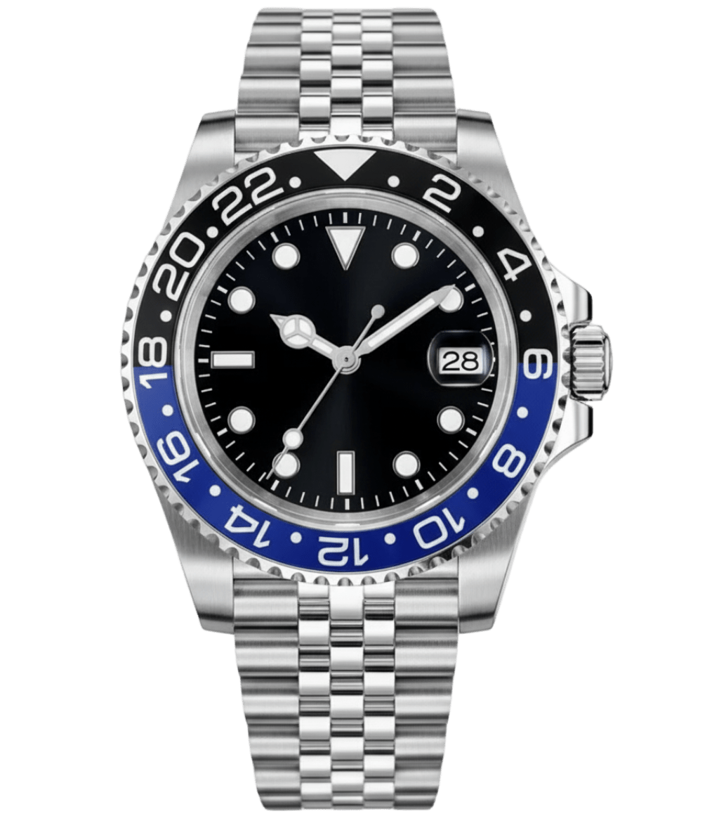 Dual Time Series - Black Blue Steel 5 Link