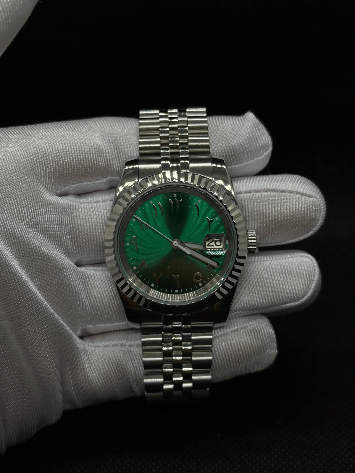 Classic Series - Green Arabic Dial Steel