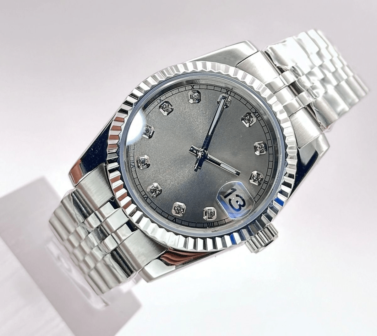 Classic Series - Grey Diamond Dial Steel