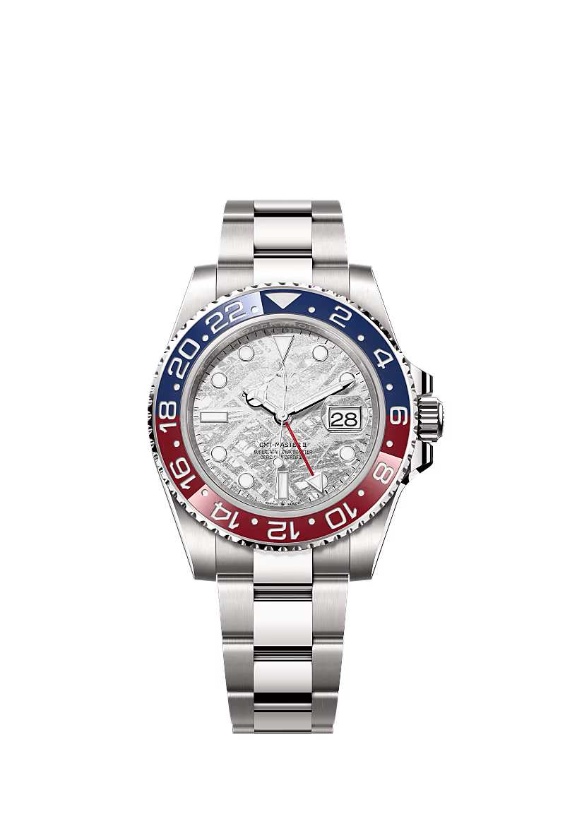 Dual Time Series - Red / Blue Gmteiko Meteorite Dial