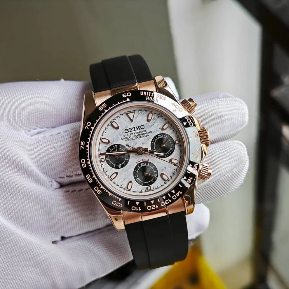Chronograph Series - Black Meteorit Rose Gold