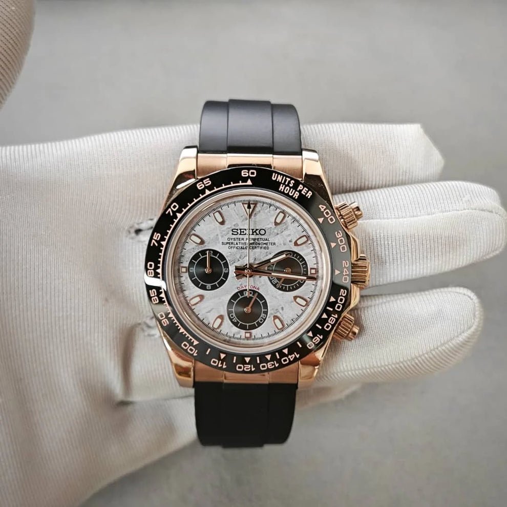 Chronograph Series - Black Meteorit Rose Gold