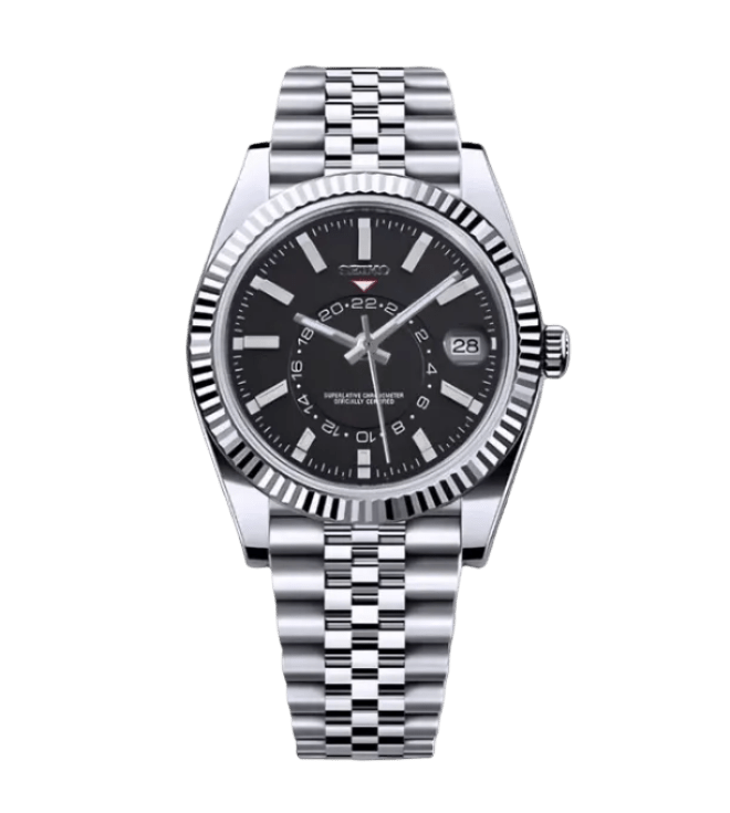 Classic Series - Nh35 Black Deep Stainless Steel 5 Link