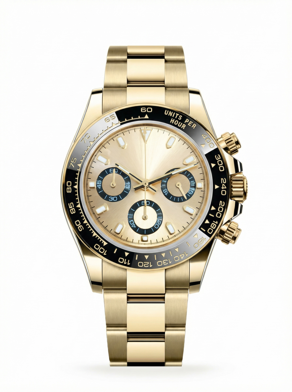Tona Mod – Gold · Champagne Dial – 40mm – Chronograph