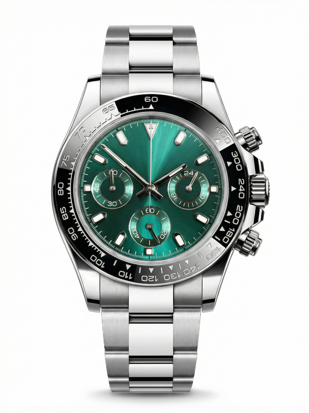 Tona Mod – Steel · Green Dial – 40mm – Chronograph