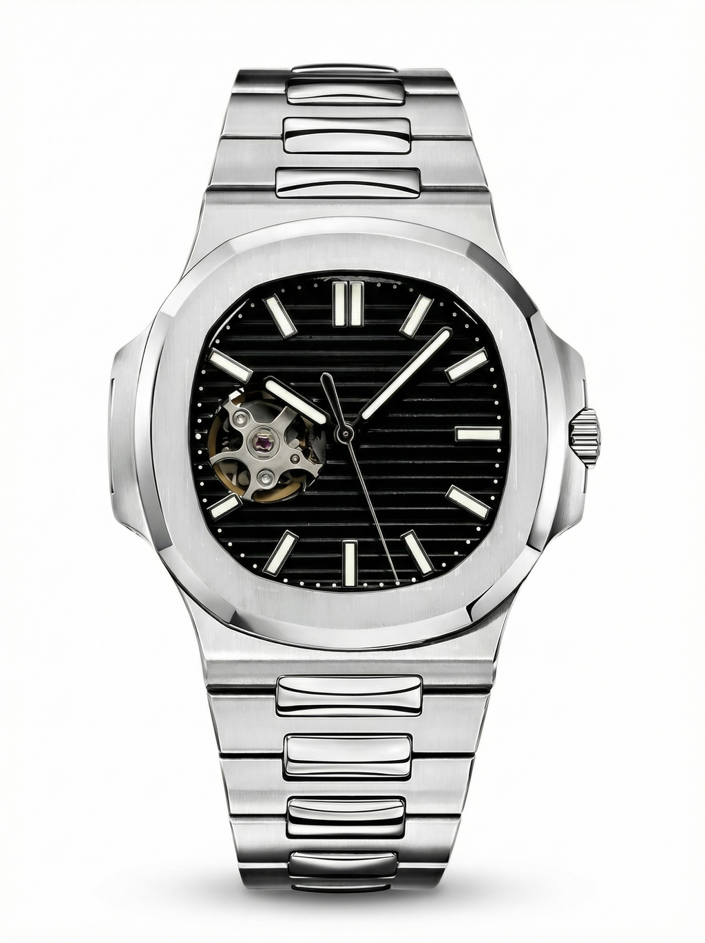 Naut Mod – Steel · Black Open-Heart Dial – 41mm – Automatic