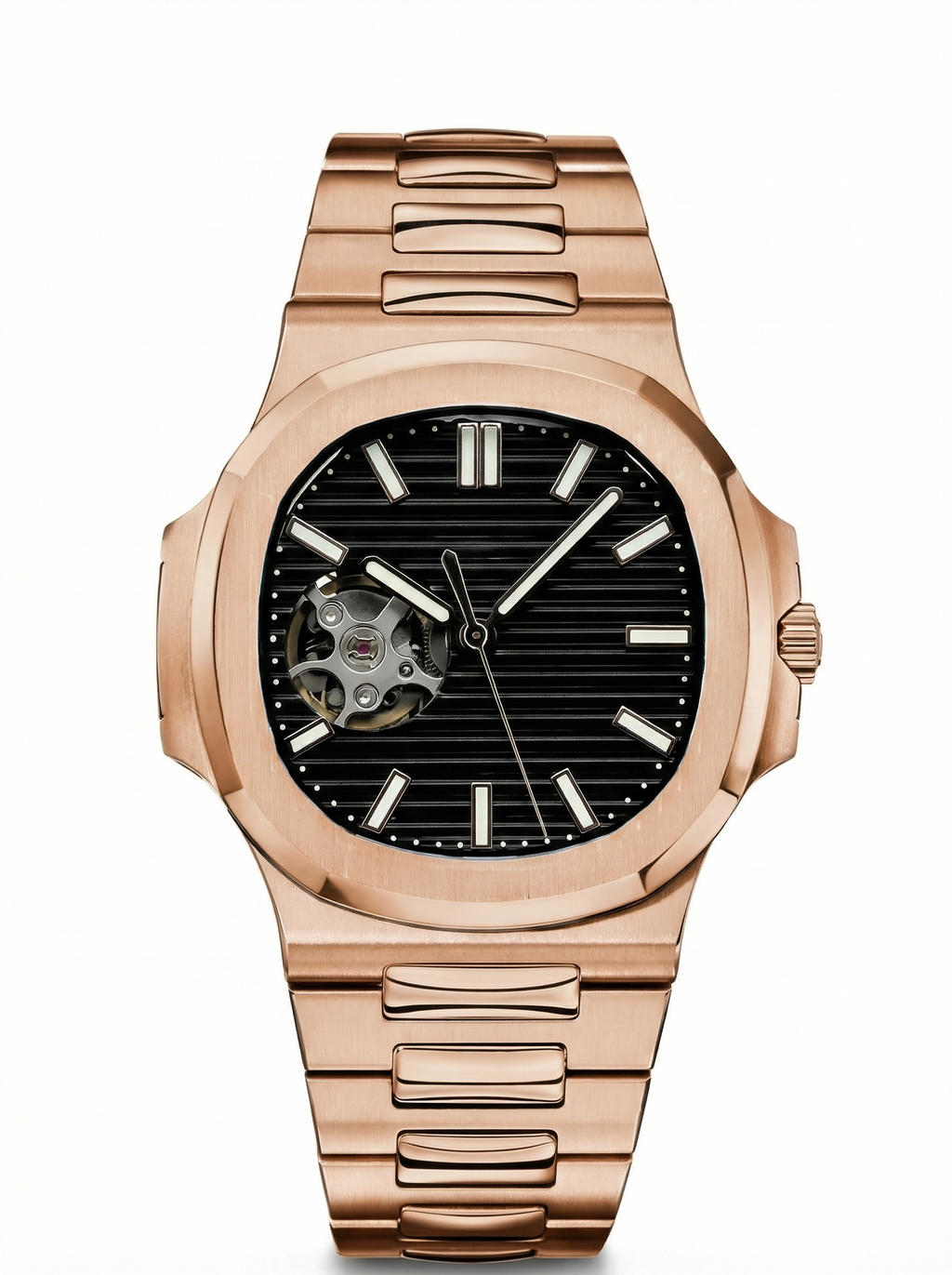 Naut Mod – Rose Gold · Black Open-Heart Dial – 41mm – Automatic