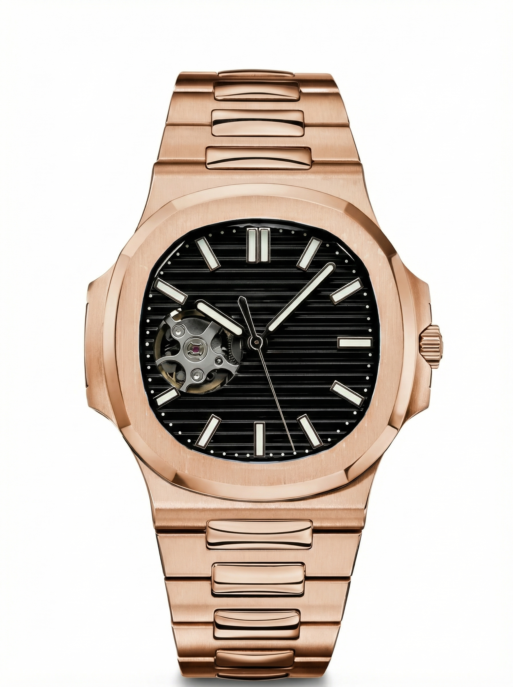 Naut Mod – Rose Gold · Black Open-Heart Dial – 41mm – Automatic