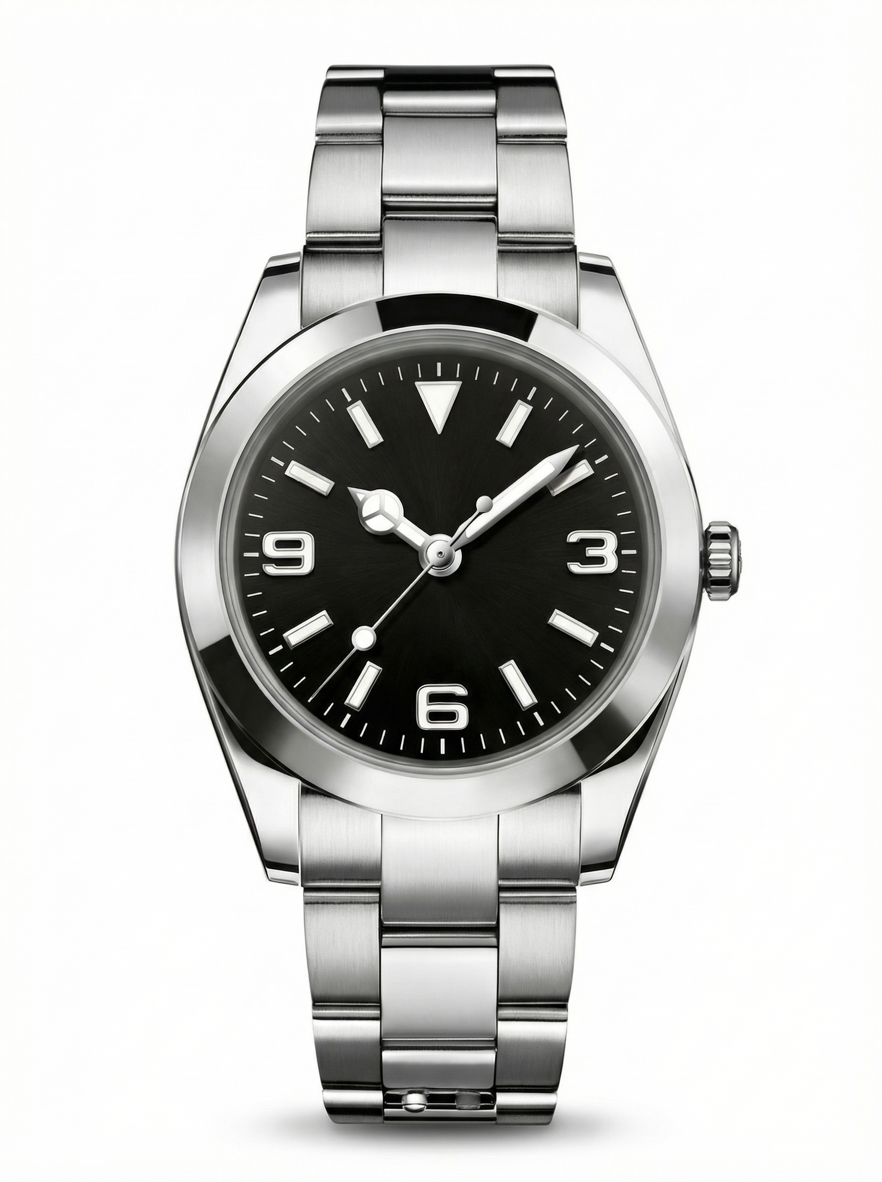 Oyst Mod – Black Explorer Dial – 39mm – Automatic