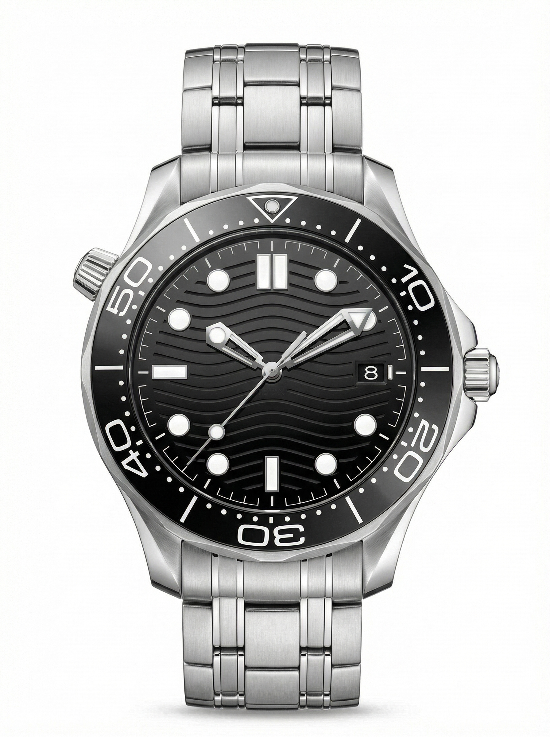 Moon Mod – Black Wave Dial Diver – 42mm – Automatic