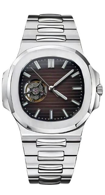 Naut Mod – Steel · Brown Open-Heart Dial – 41mm – Automatic