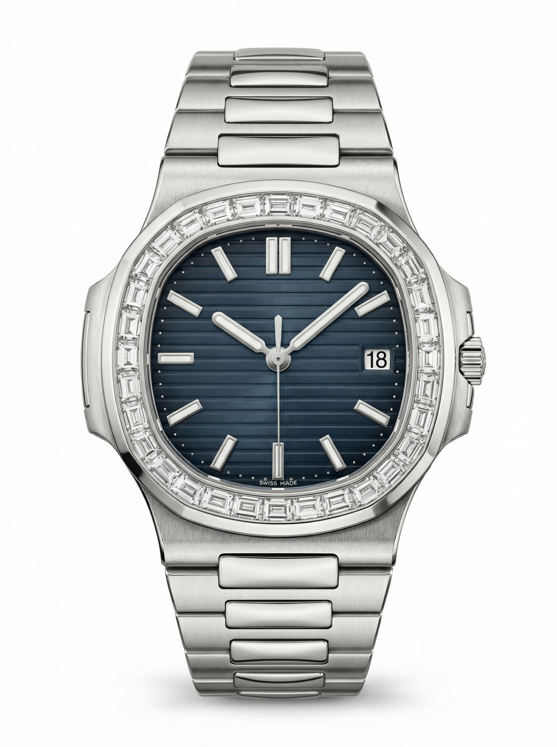 Naut Mod – Steel · Diamond Bezel · Blue Dial – 41mm – Automatic