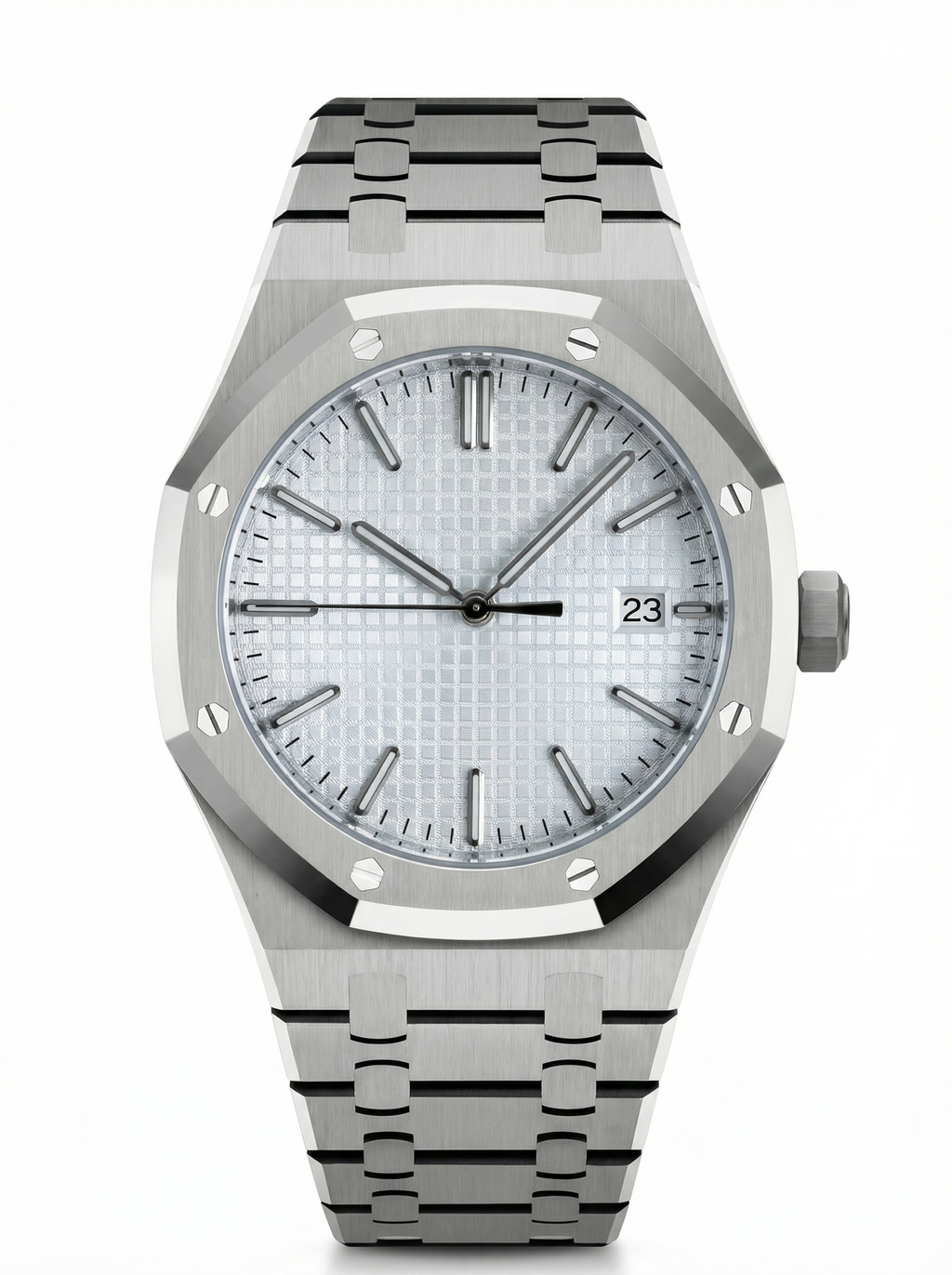 Oak Mod – Steel · White Tapisserie Dial – 41mm – Automatic