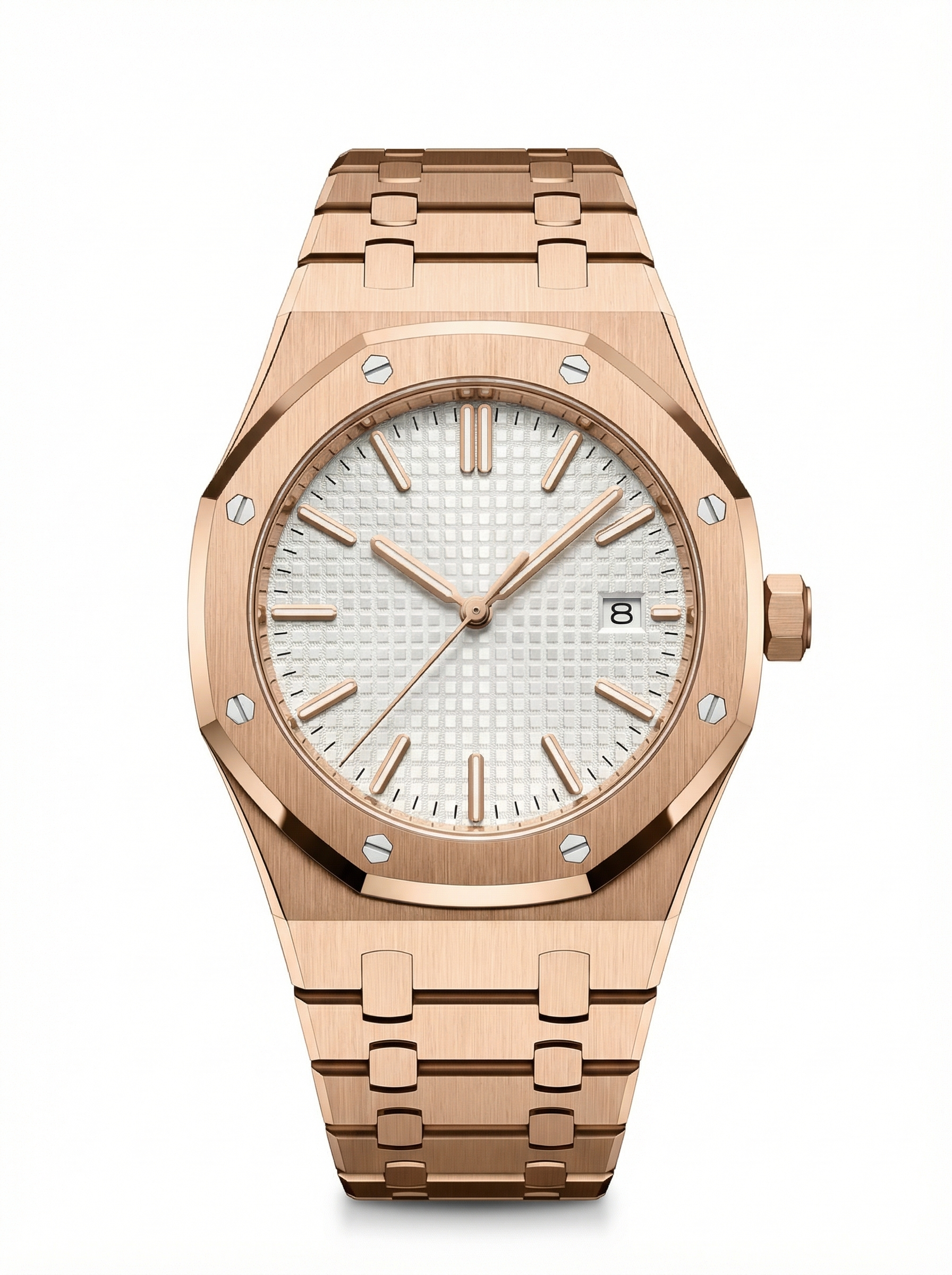 Oak Mod – Rose Gold · White Dial – 41mm – Automatic