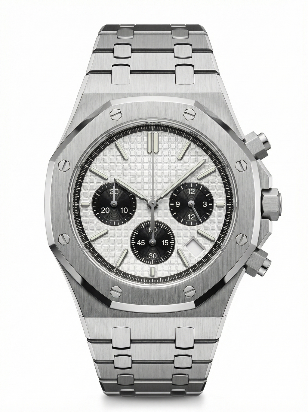 Oak Mod – Steel · White Panda Chronograph – 41mm – Chronograph