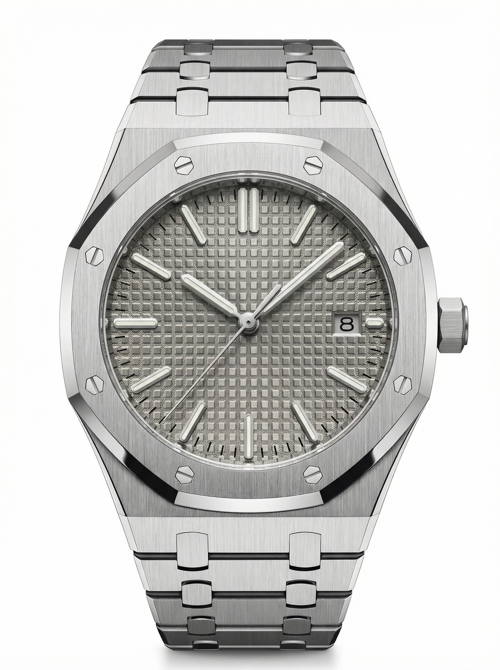 Oak Mod – Steel · Grey Tapisserie Dial – 41mm – Automatic