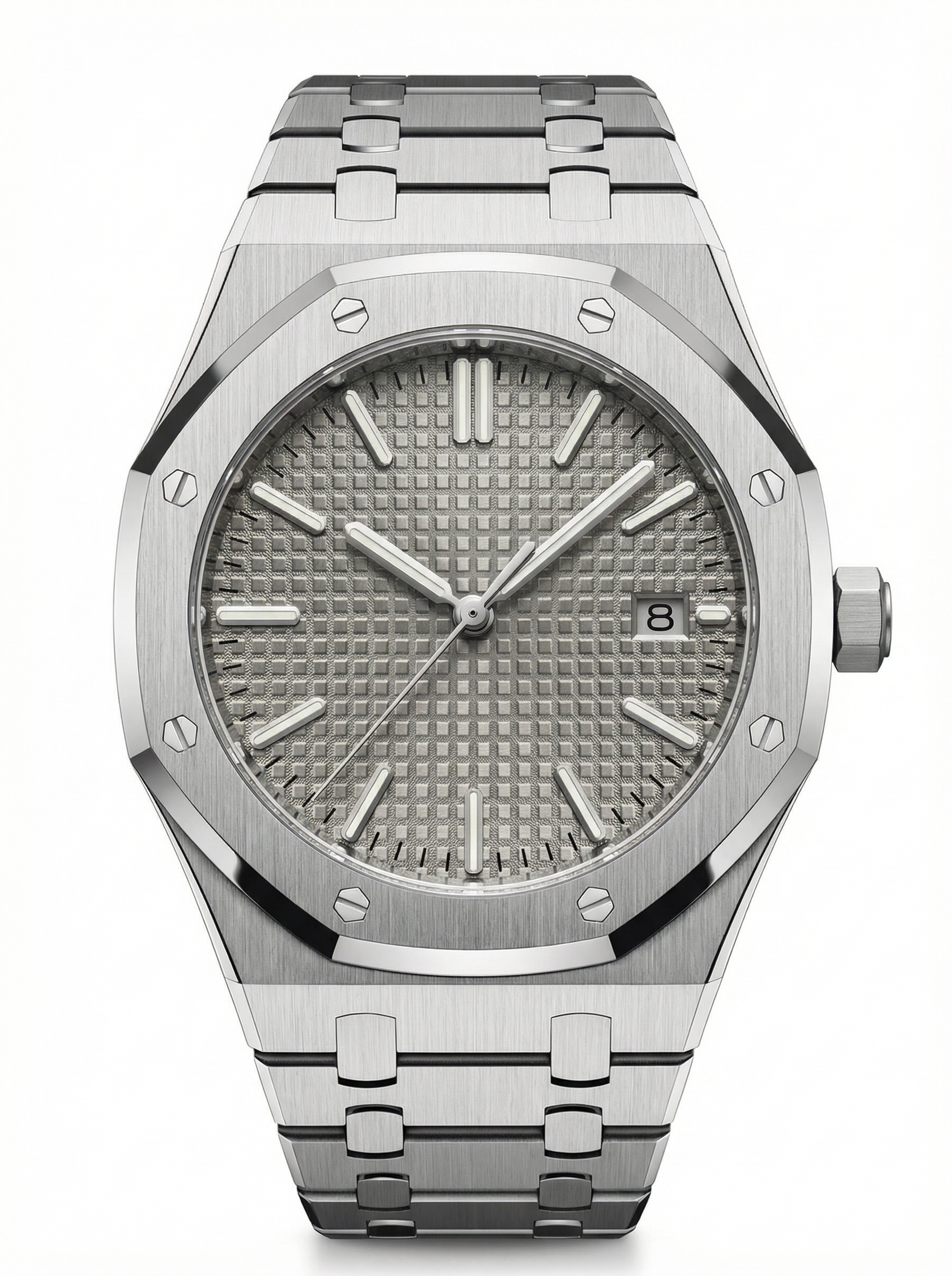 Oak Mod – Steel · Grey Tapisserie Dial – 41mm – Automatic