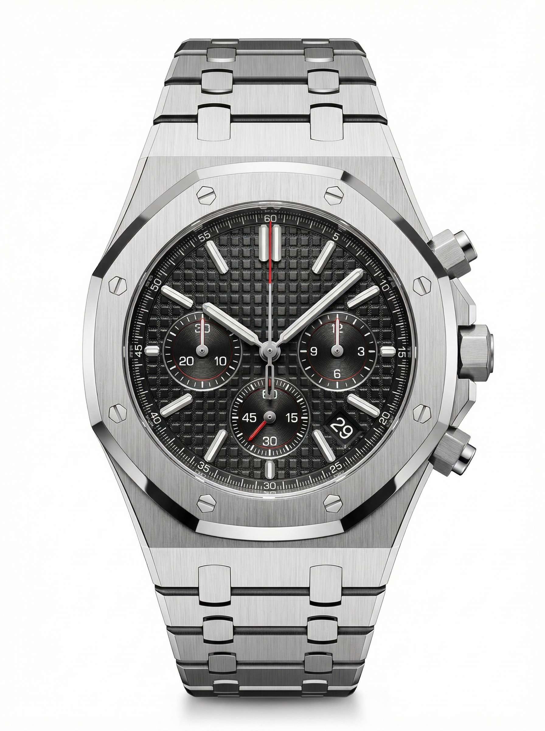 Oak Mod – Steel · Black Chronograph – 41mm – Chronograph