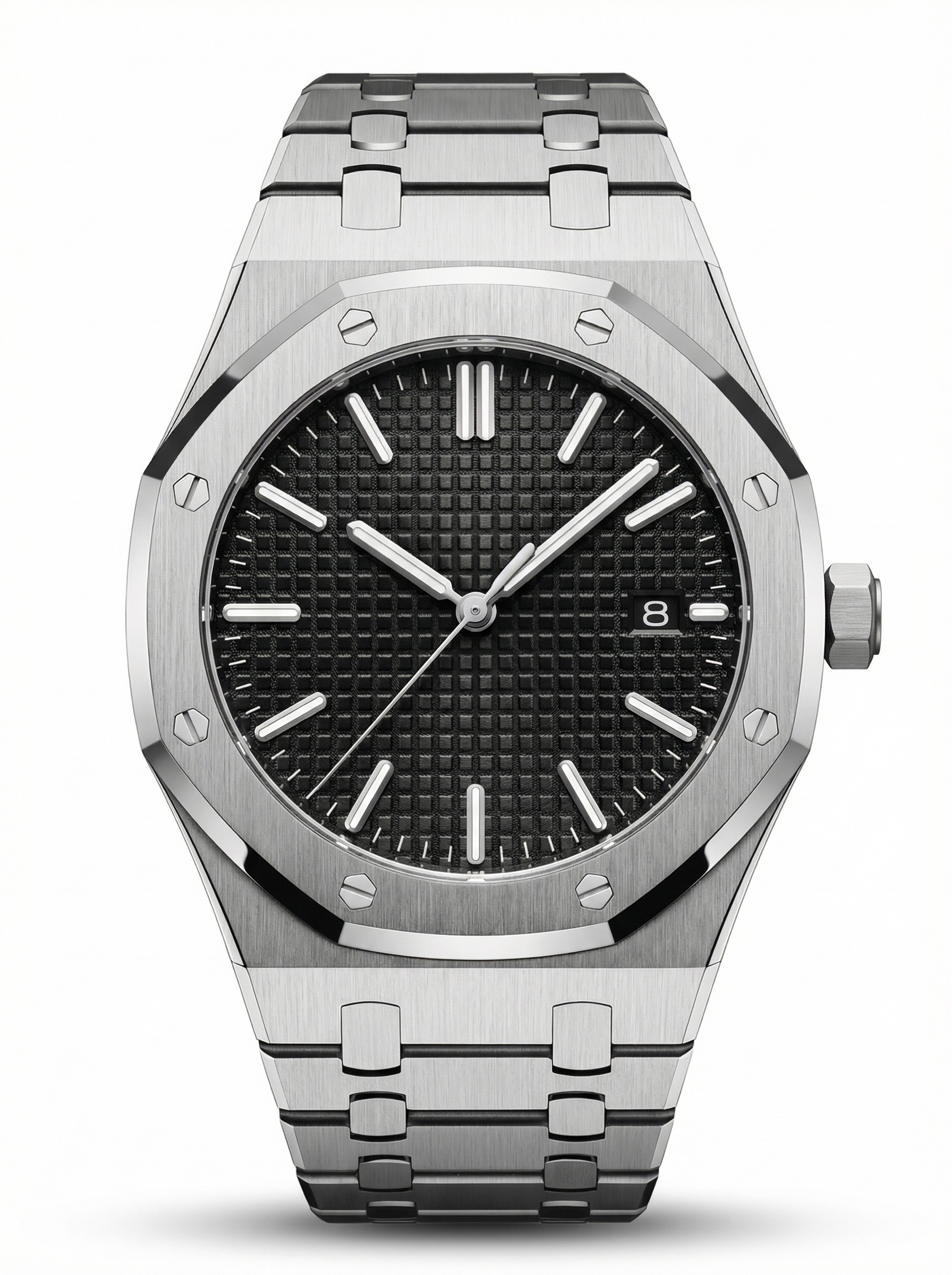 Oak Mod – Steel · Black Tapisserie Dial II – 41mm – Automatic