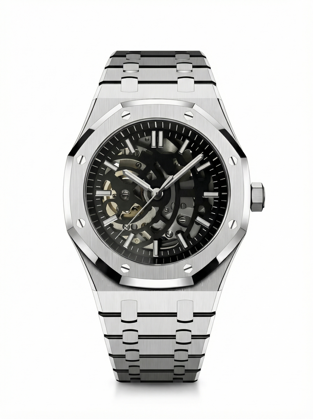 Oak Mod – Steel · Open-Heart Dial – 41mm – Automatic