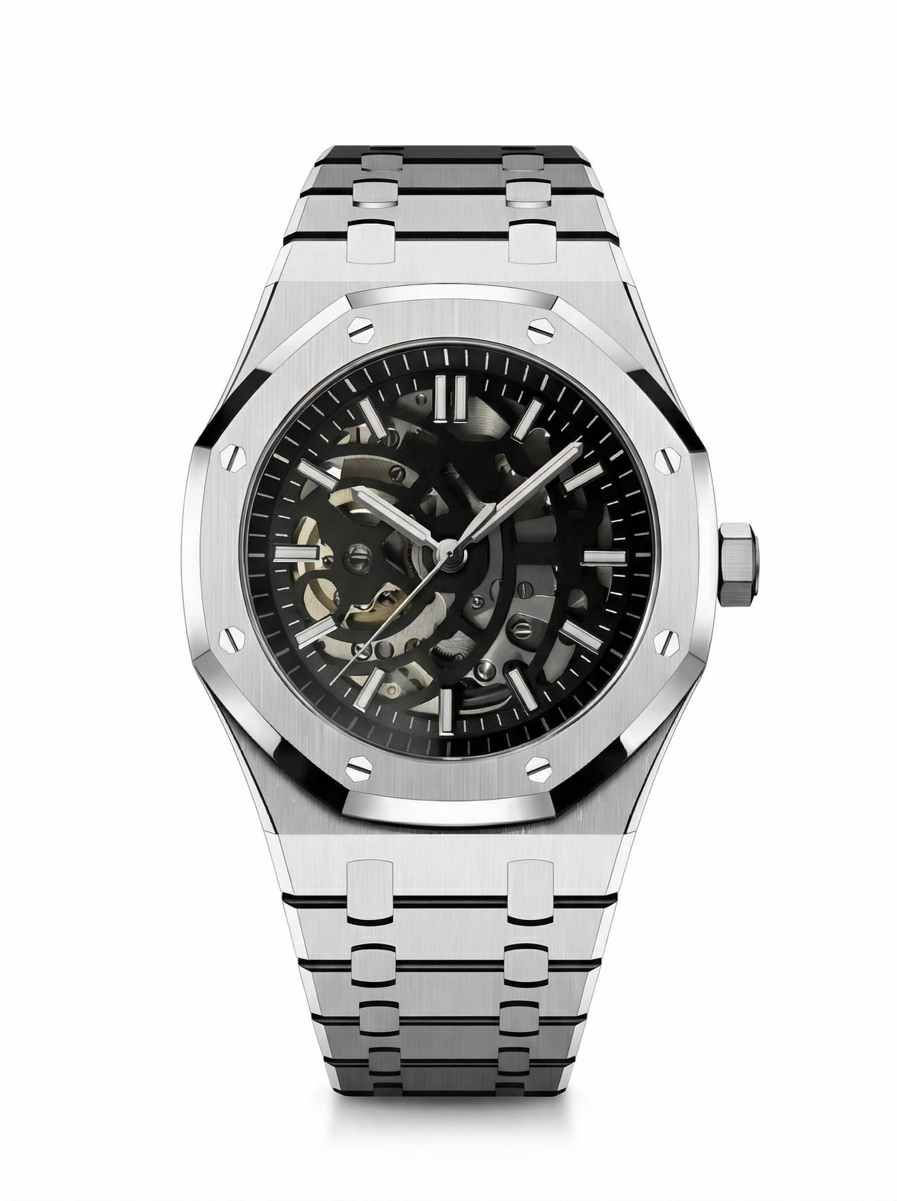 Oak Mod – Steel · Open-Heart Dial – 41mm – Automatic
