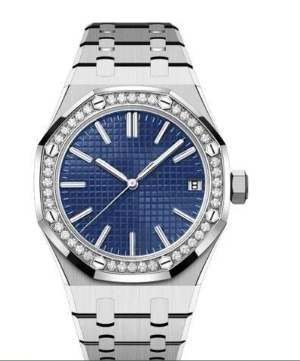 Oak Mod – Steel · Diamond Bezel · Blue Dial – 41mm – Automatic