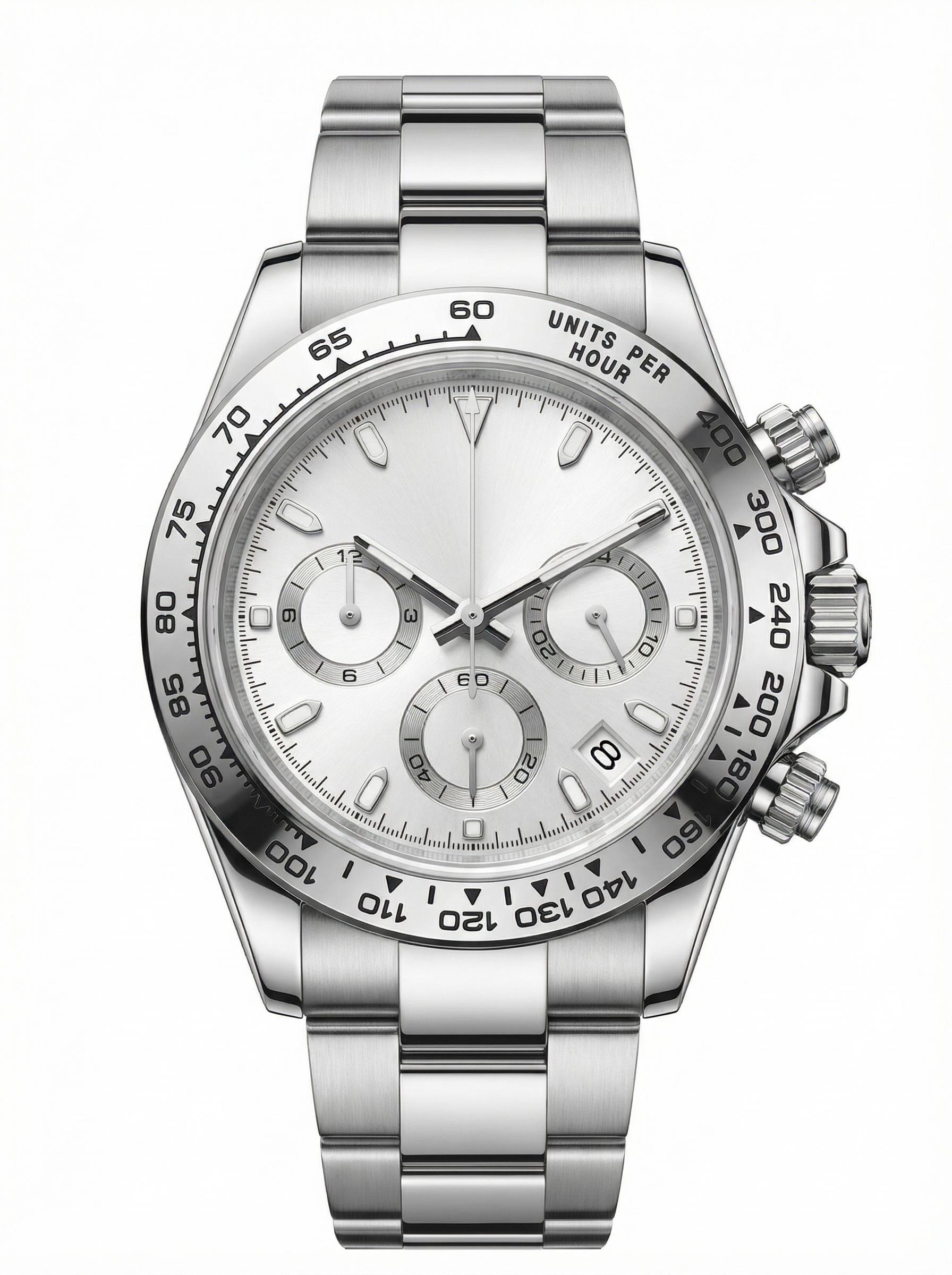 Tona Mod – Steel · Silver Dial – 40mm – Chronograph