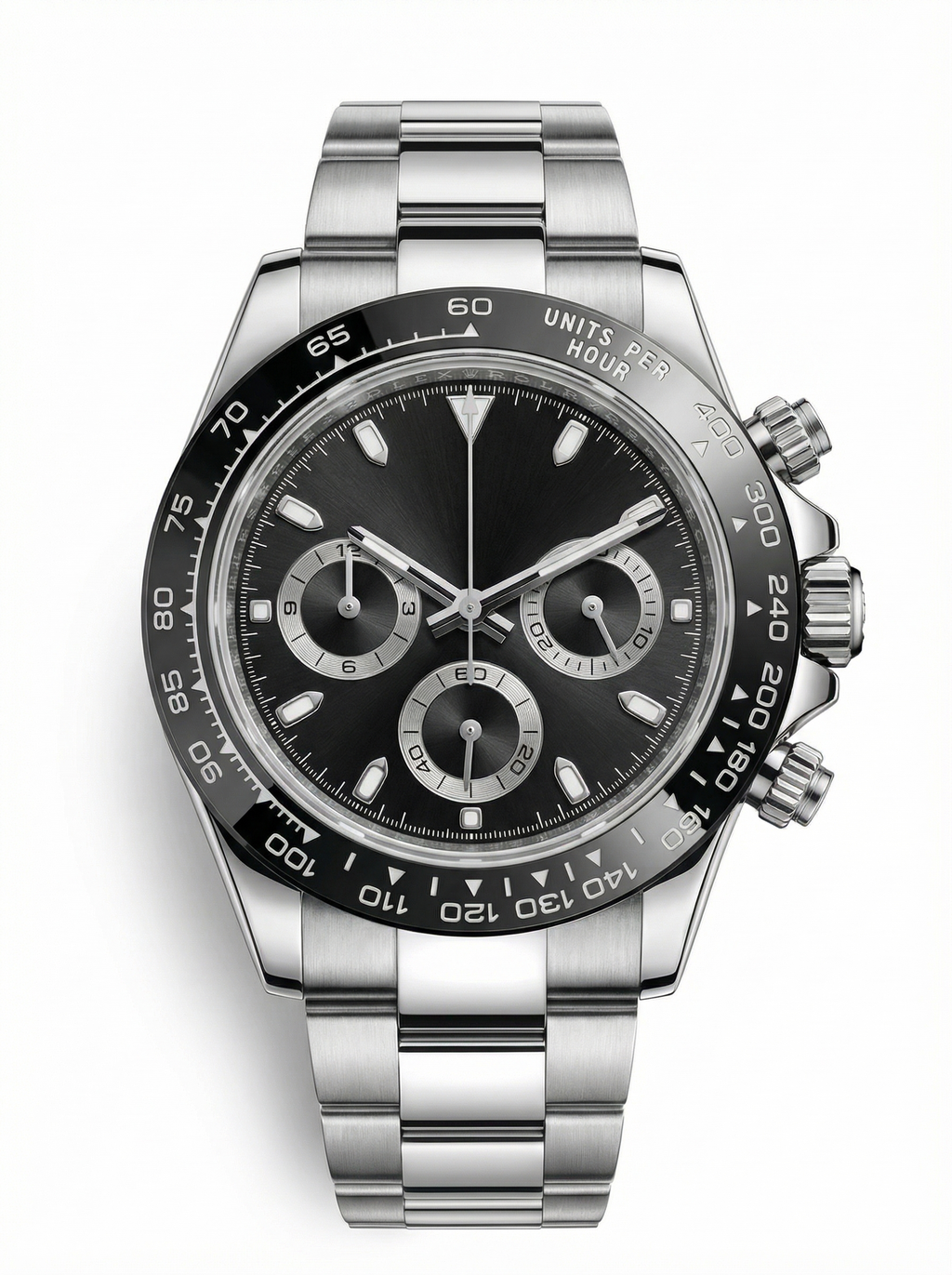 Tona Mod – Steel · Black Dial II – 40mm – Chronograph