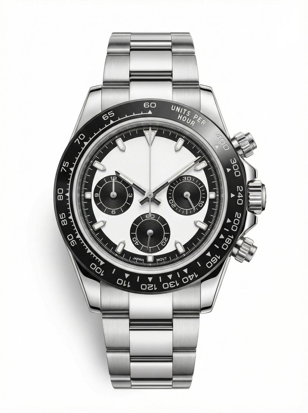 Tona Mod – Steel · White Panda Dial II – 40mm – Chronograph