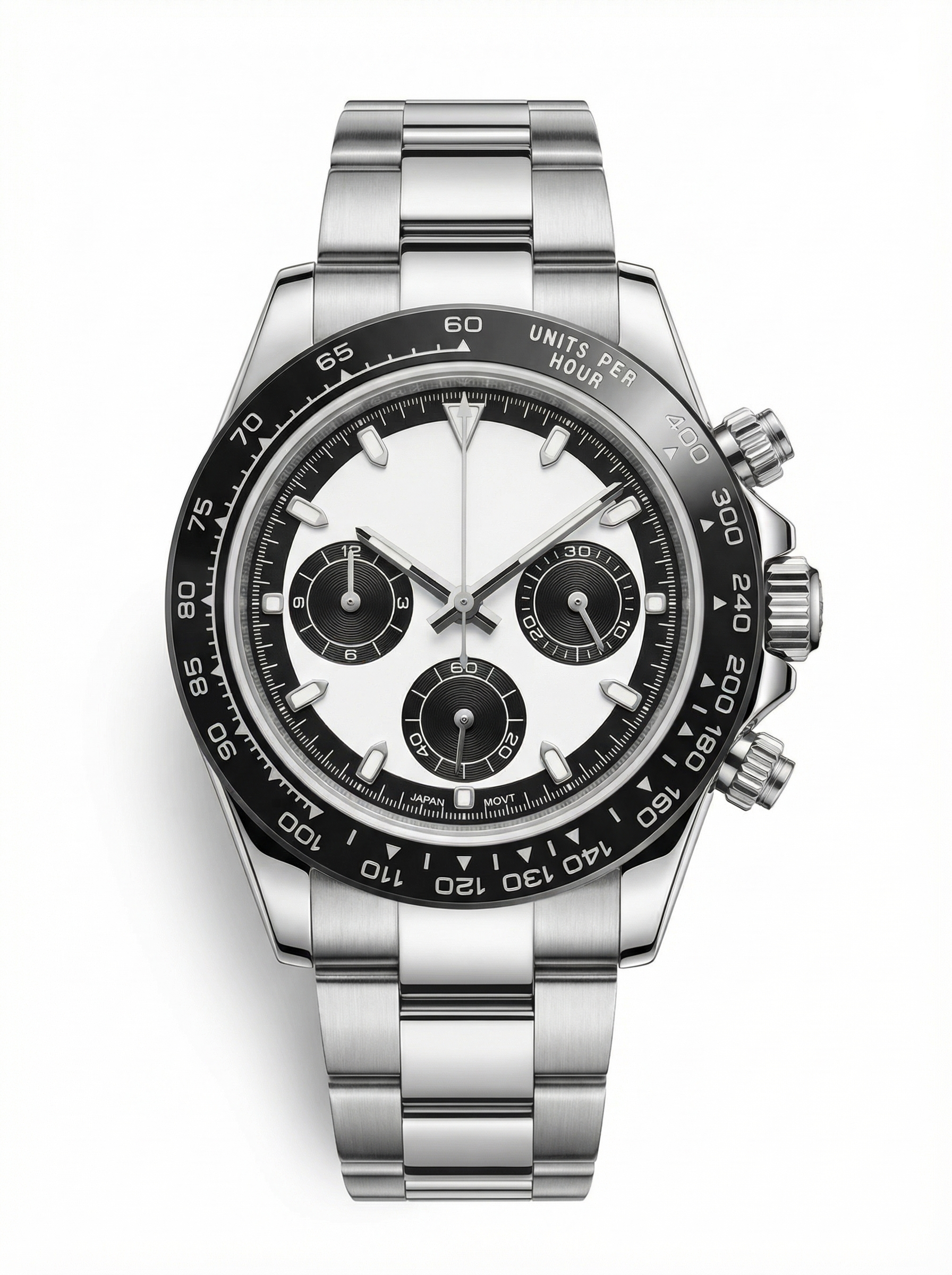 Tona Mod – Steel · White Panda Dial II – 40mm – Chronograph
