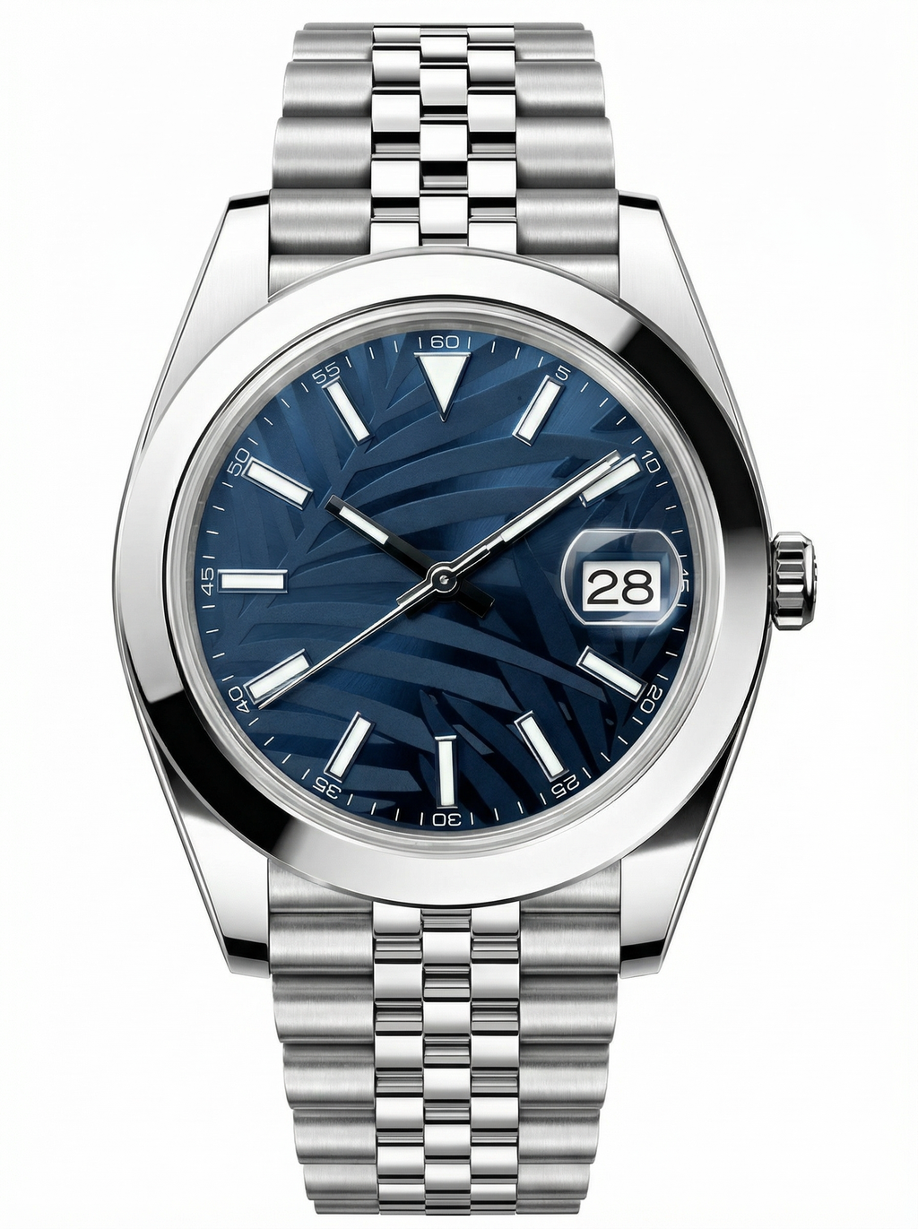 Date Mod – Steel · Blue Motif Dial – 40mm – Automatic