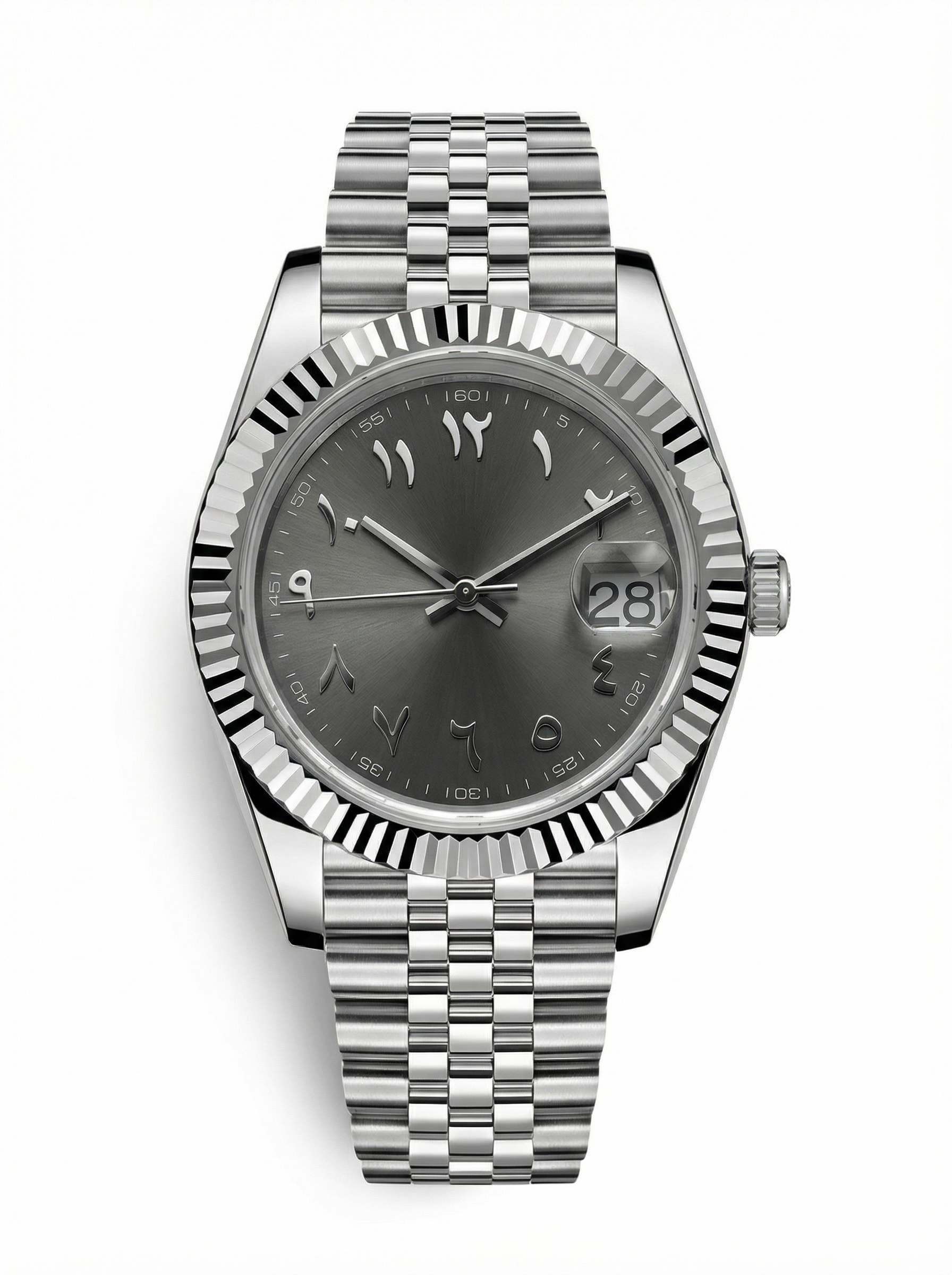 Date Mod – Steel · Grey Arabic Dial – 40mm – Automatic