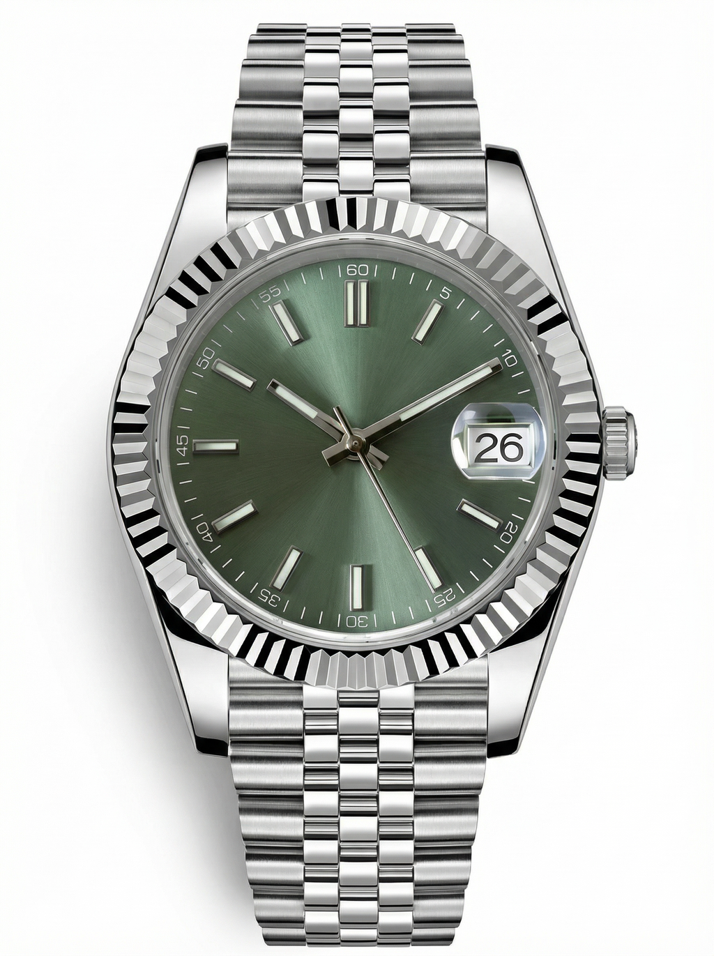 Date Mod – Steel · Green Sunburst Dial – 40mm – Automatic