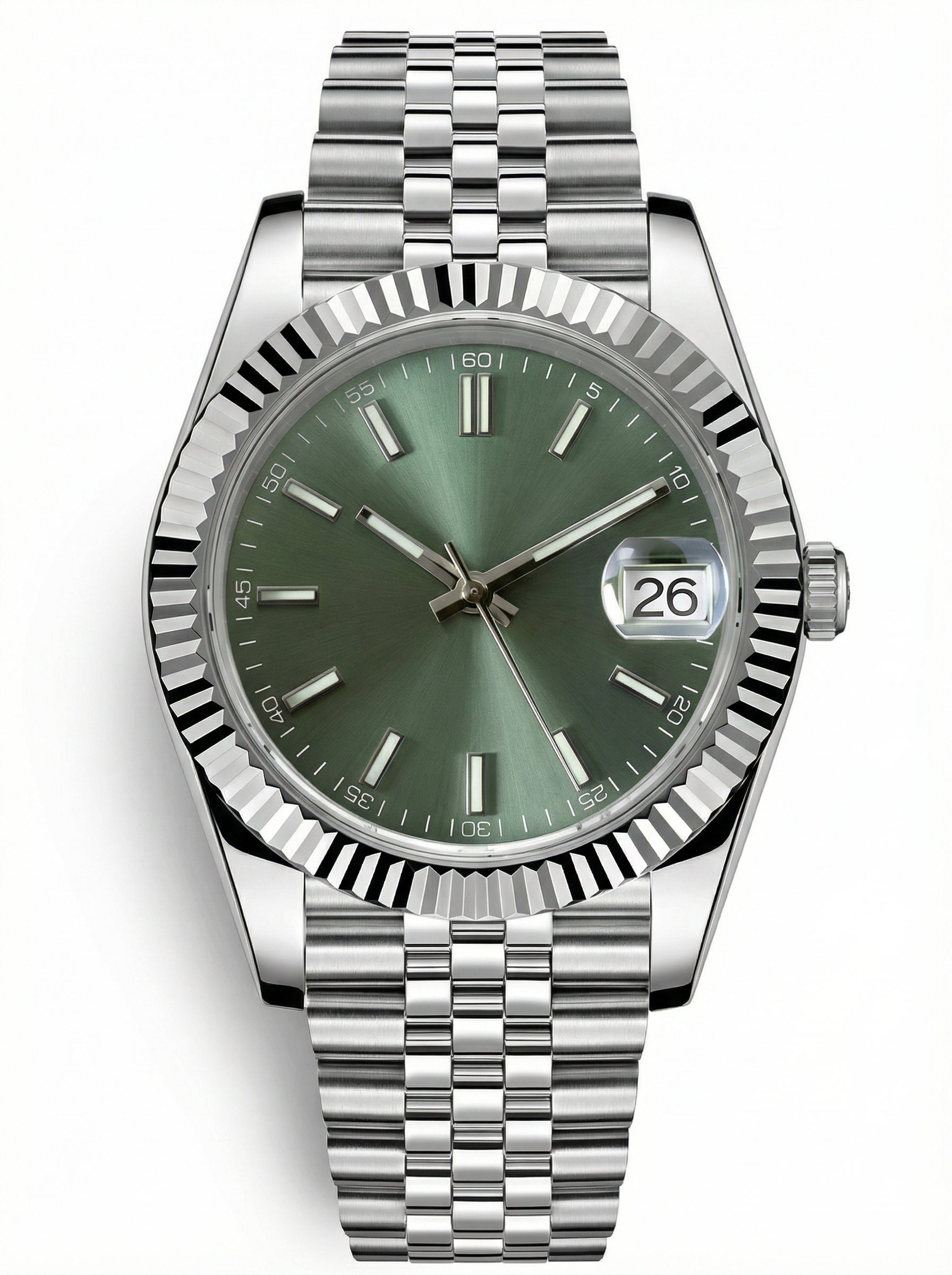 Date Mod – Steel · Green Sunburst Dial – 40mm – Automatic