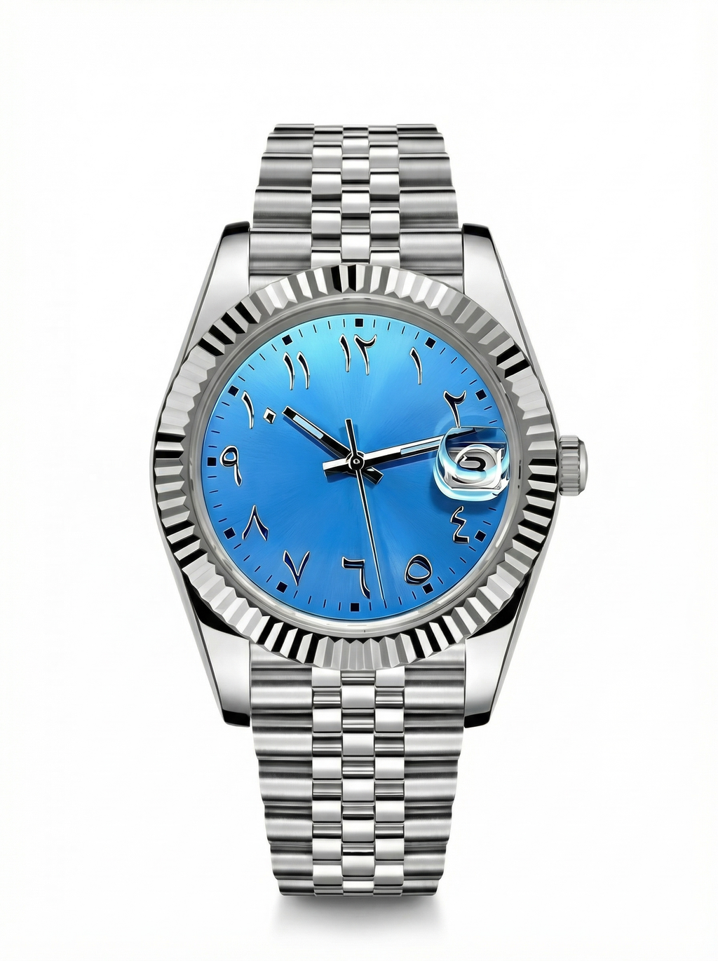 Date Mod – Steel · Blue Arabic Dial – 40mm – Automatic