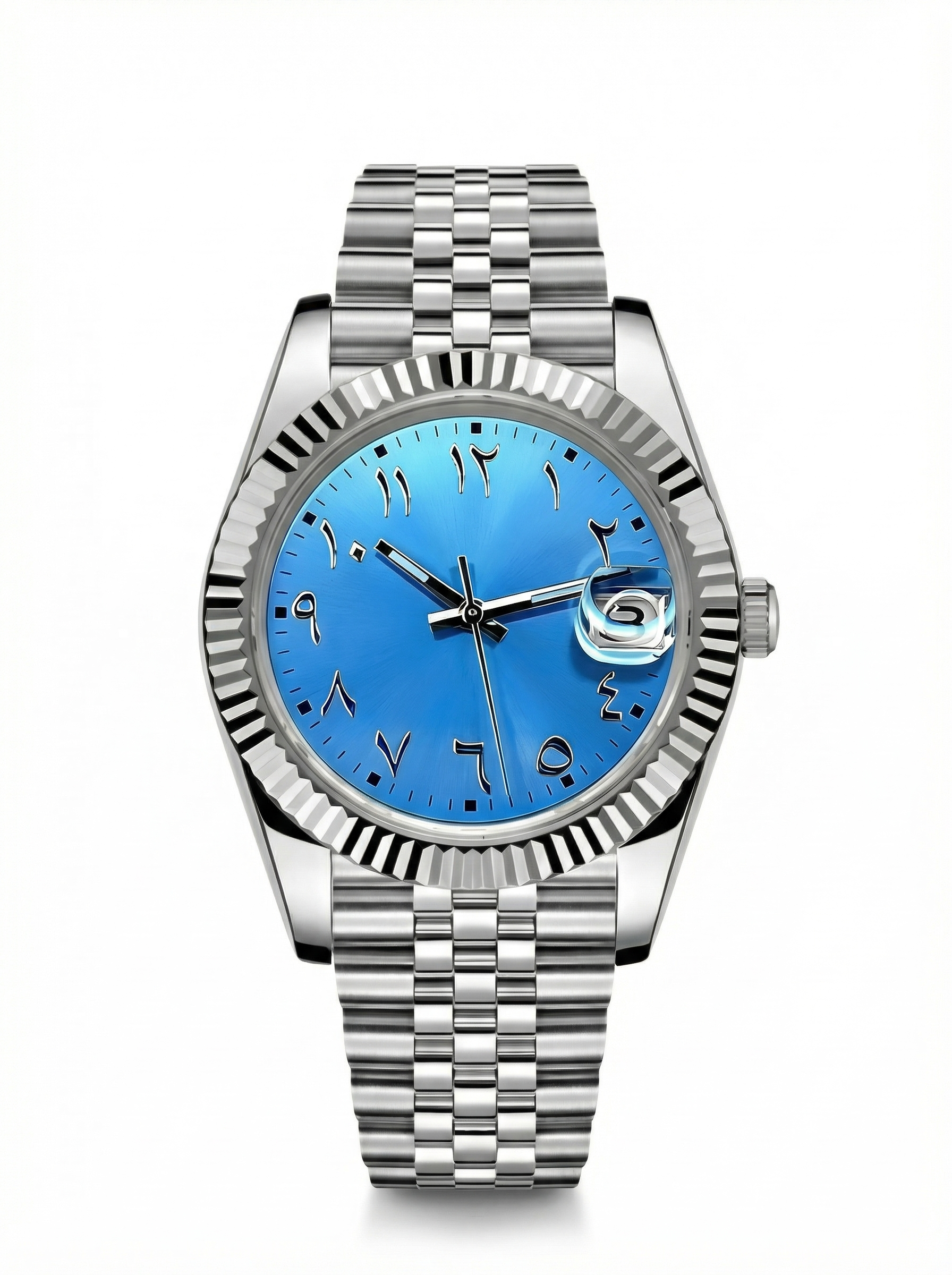 Date Mod – Steel · Blue Arabic Dial – 40mm – Automatic