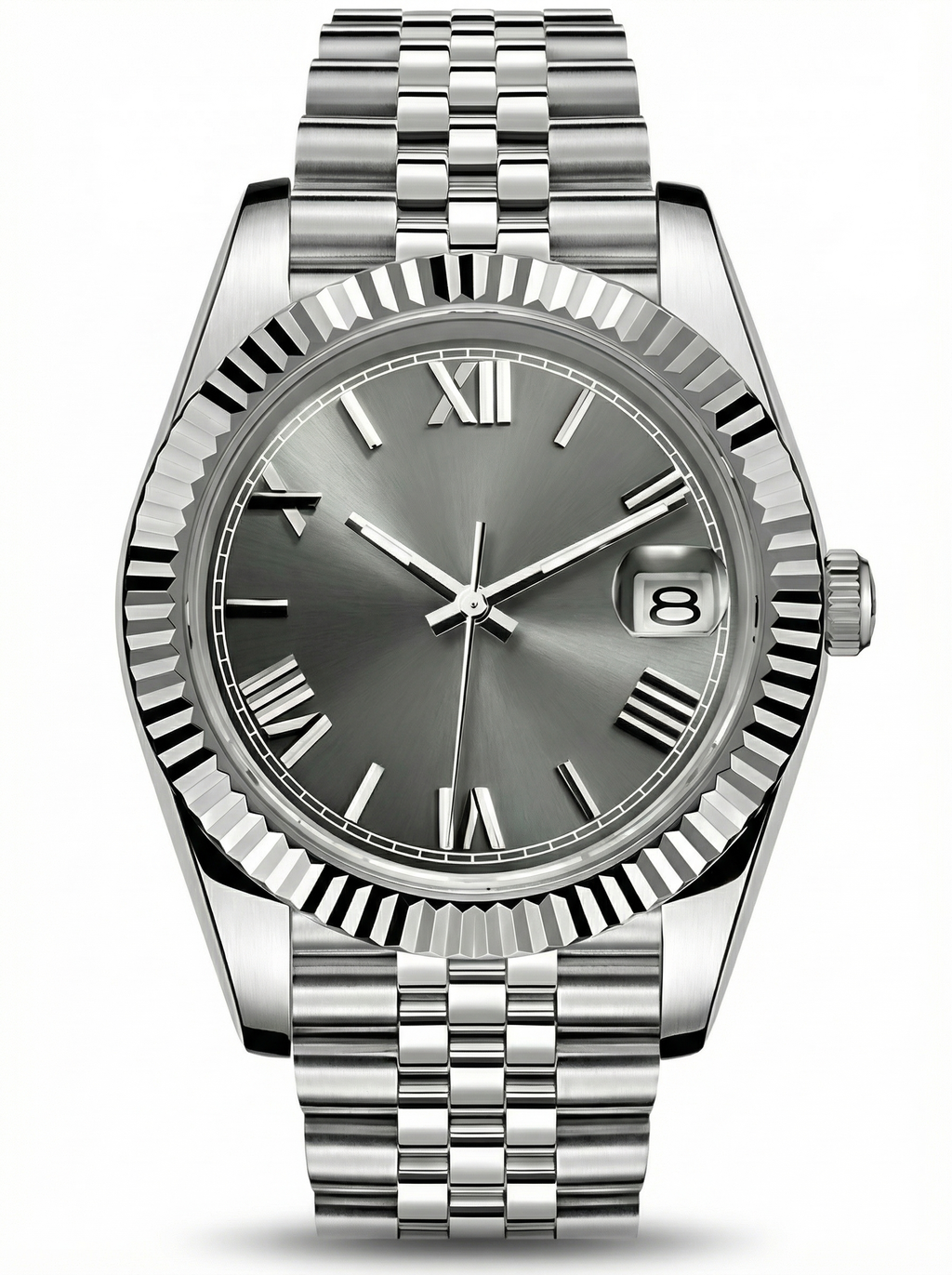 Date Mod – Steel · Grey Roman Dial – 40mm – Automatic