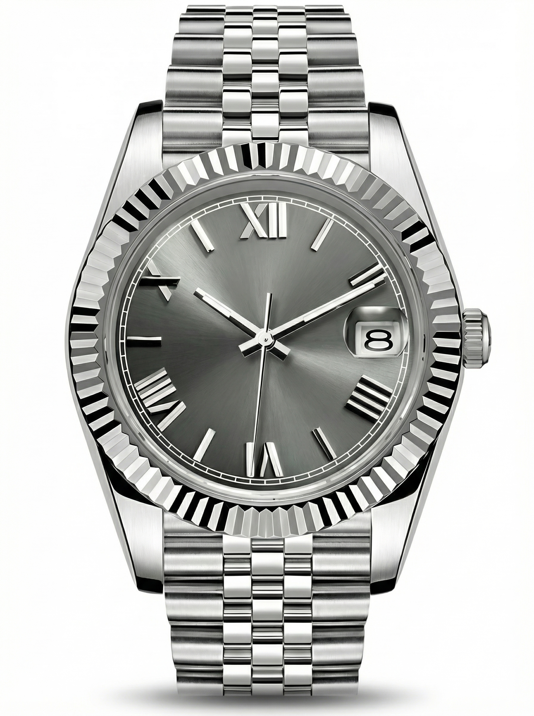Date Mod – Steel · Grey Roman Dial – 40mm – Automatic