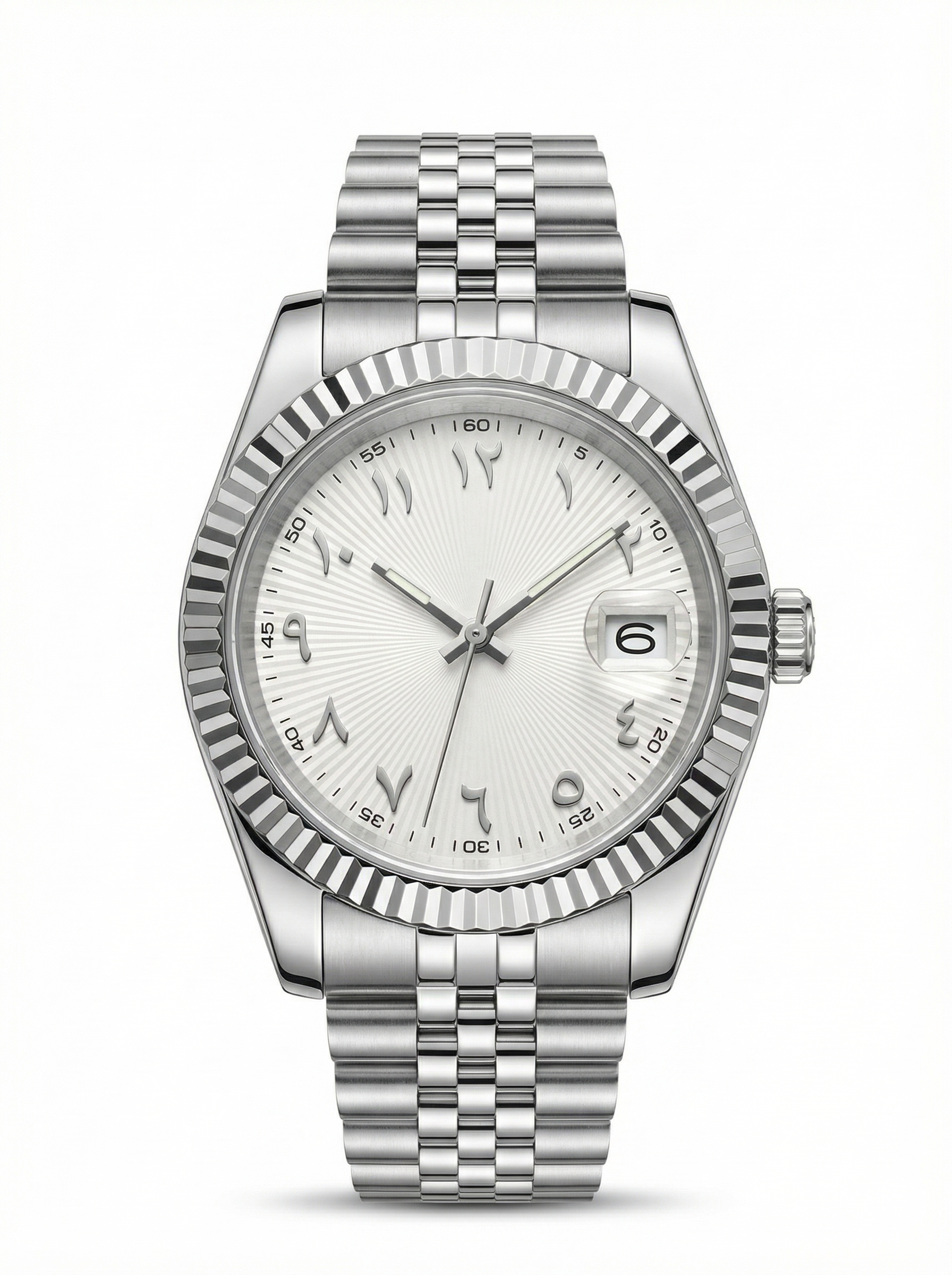 Date Mod – Steel · White Arabic Dial – 40mm – Automatic