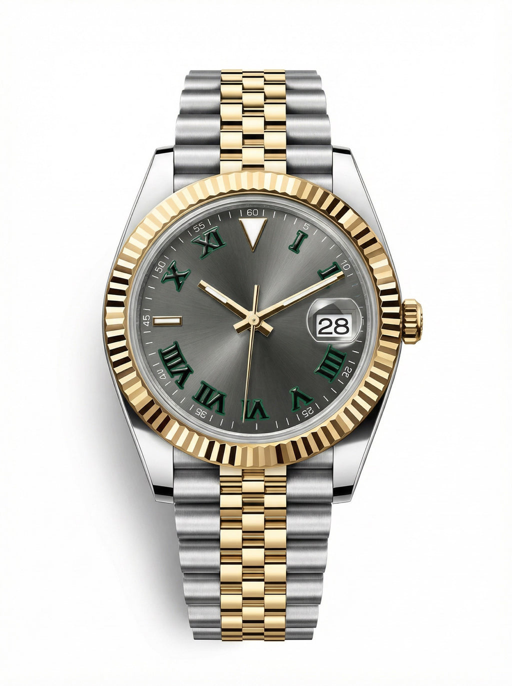 Date Mod – Two-Tone Gold · Grey Arabic Dial – 40mm – Automatic