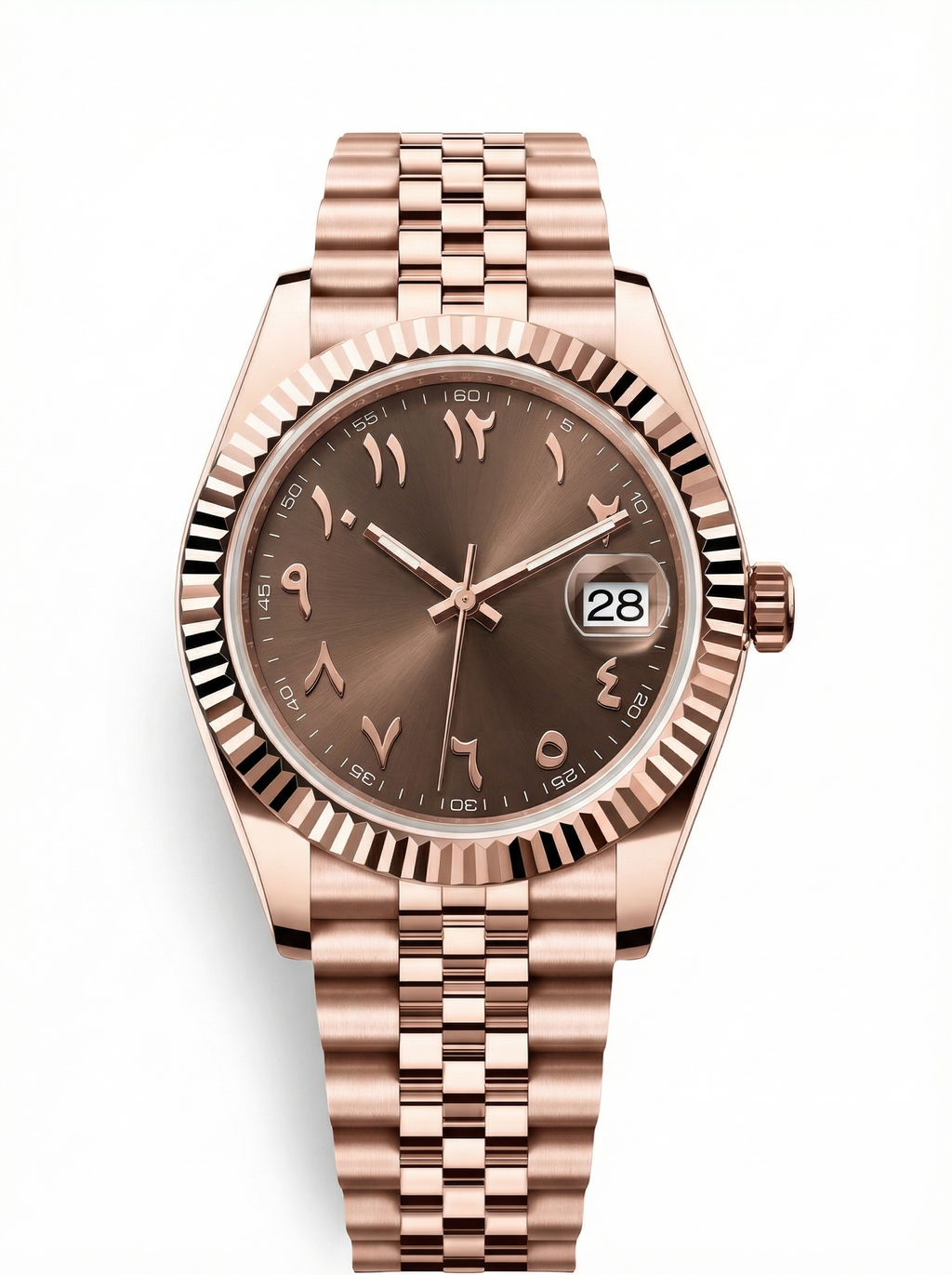 Date Mod – Rose Gold · Brown Arabic Dial – 40mm – Automatic
