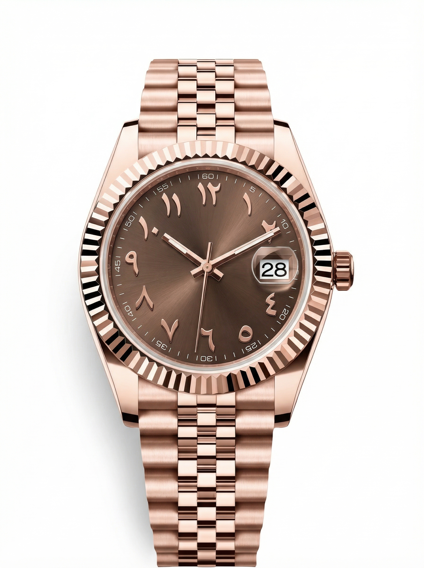 Date Mod – Rose Gold · Brown Arabic Dial – 40mm – Automatic