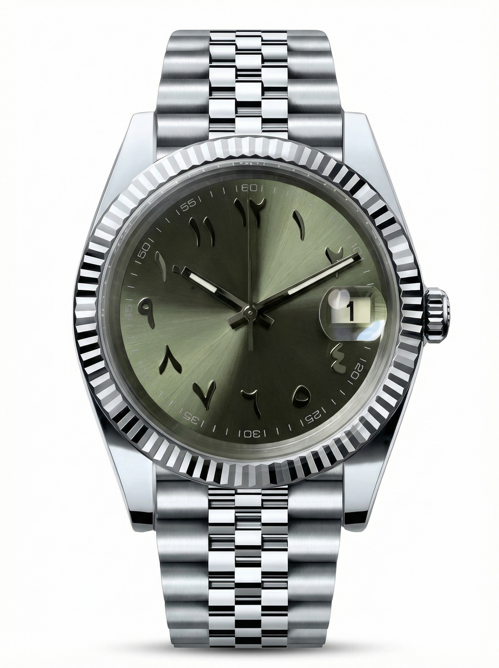 Date Mod – Steel · Green Arabic Dial IV – 40mm – Automatic