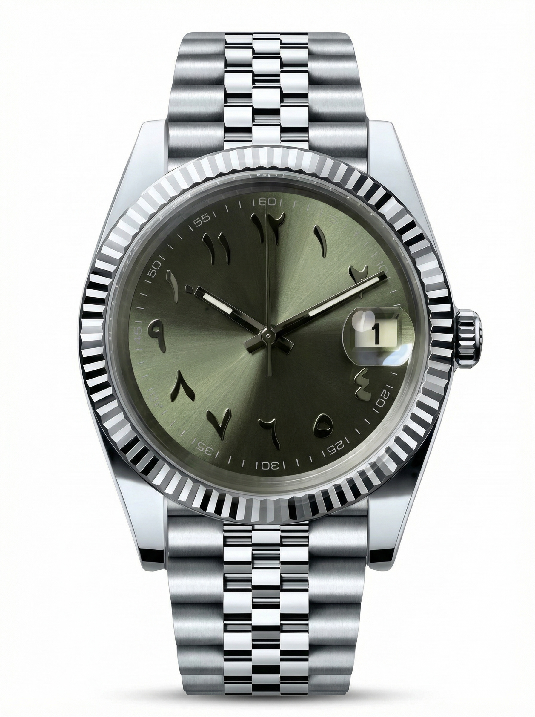 Date Mod – Steel · Green Arabic Dial IV – 40mm – Automatic