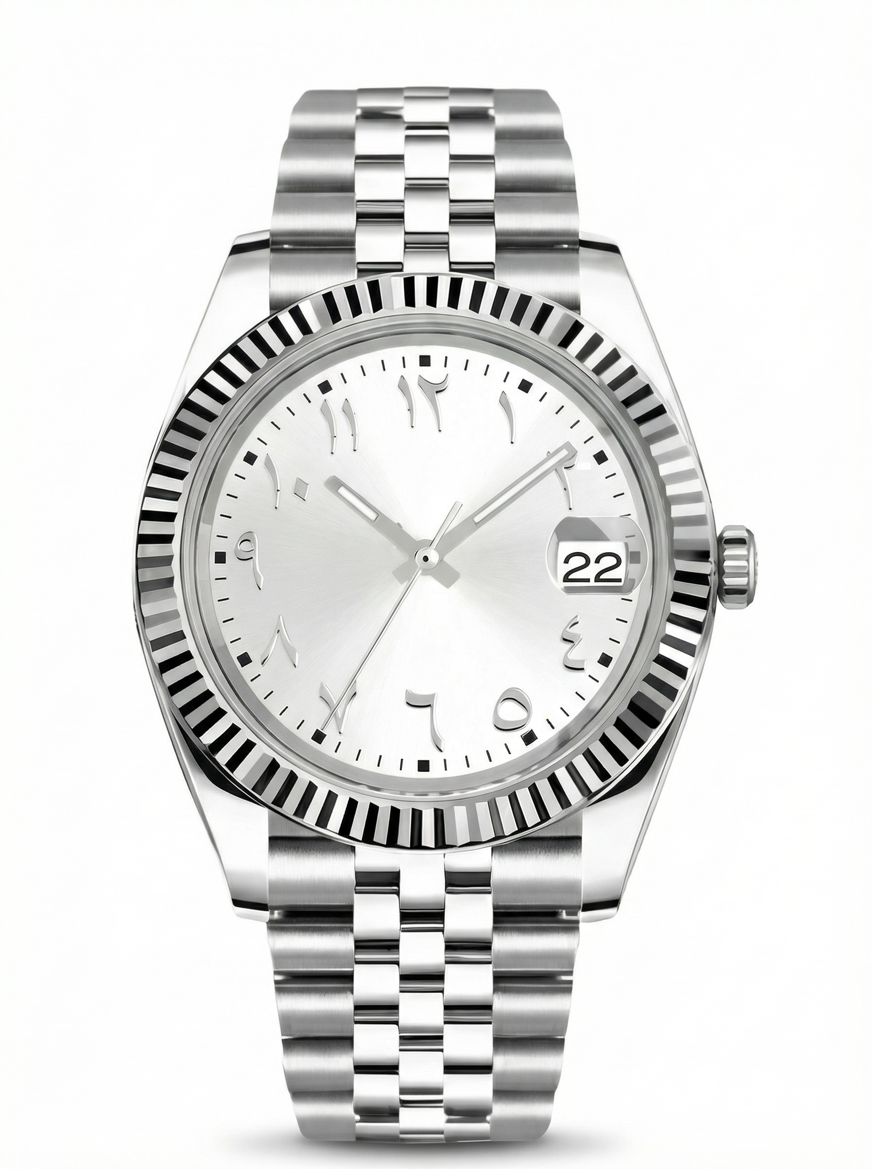 Date Mod – Steel · Silver Roman Dial II – 40mm – Automatic