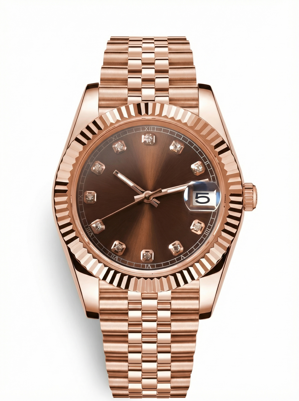 Date Mod – Rose Gold · Brown Diamond Dial – 40mm – Automatic