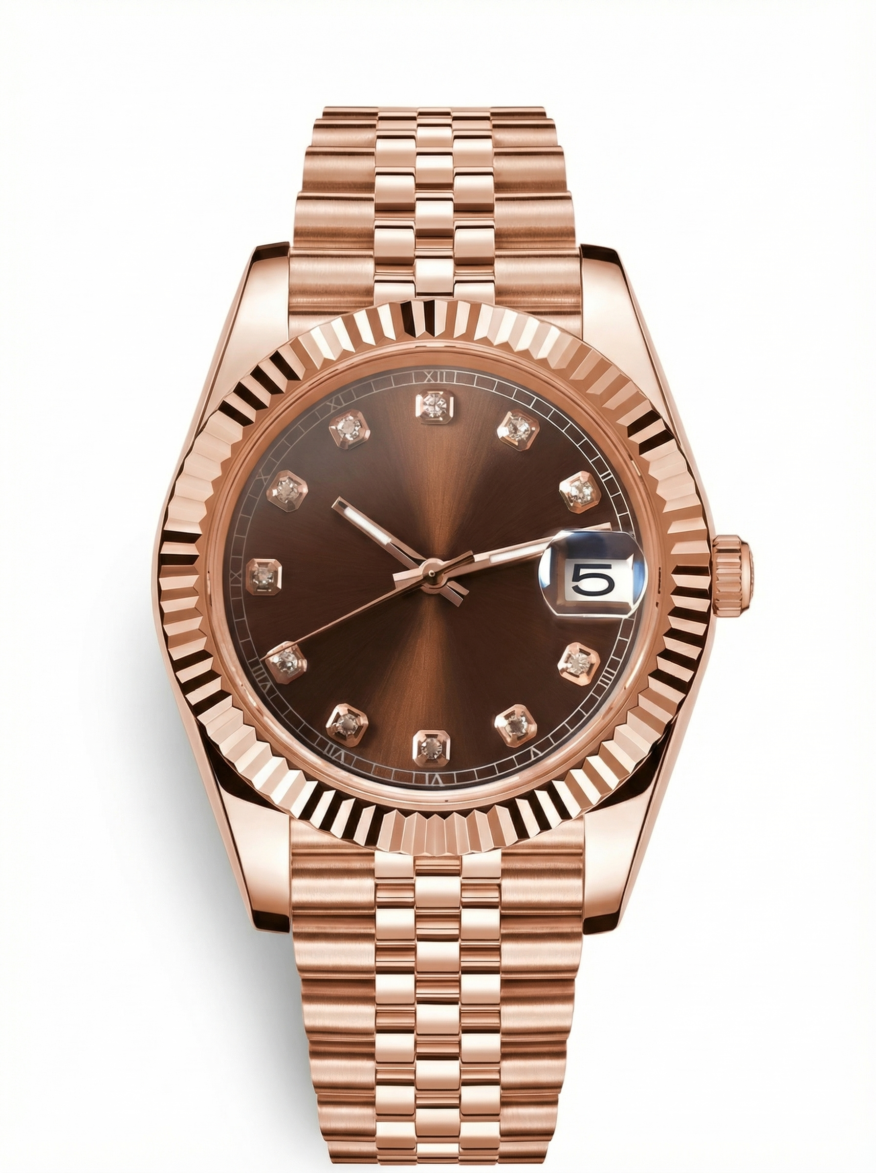 Date Mod – Rose Gold · Brown Diamond Dial – 40mm – Automatic