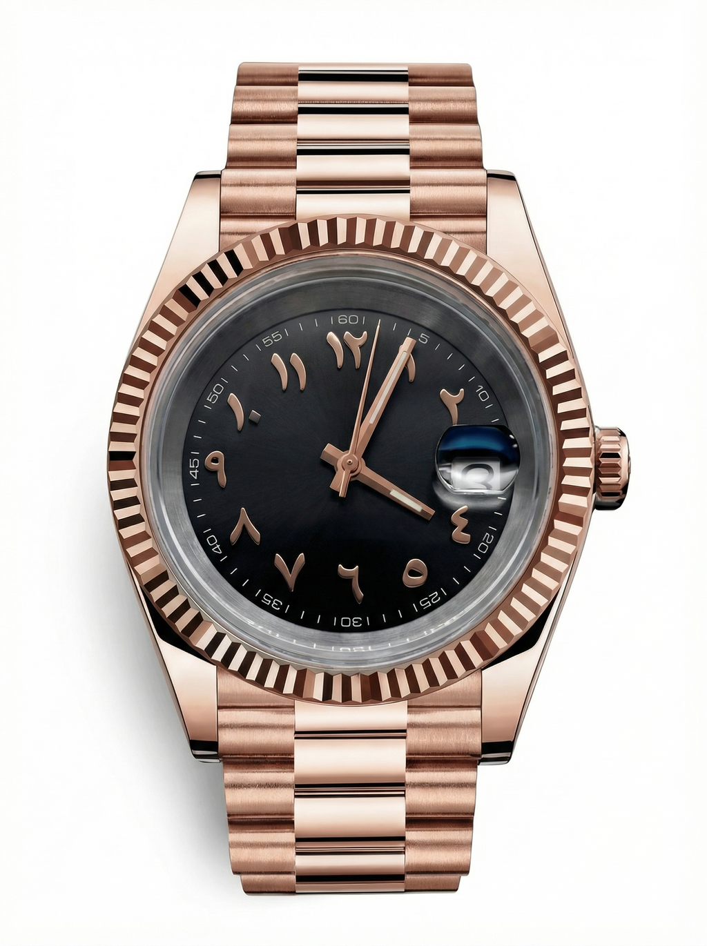 Date Mod – Rose Gold · Black Arabic Dial – 40mm – Automatic