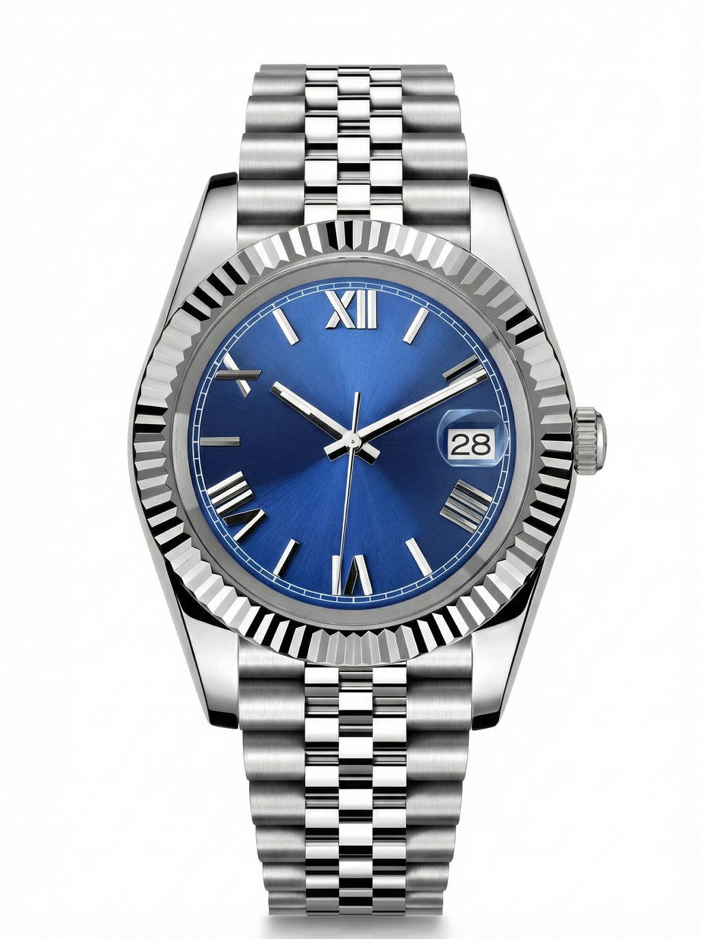 Date Mod – Steel · Blue Roman Dial – 40mm – Automatic